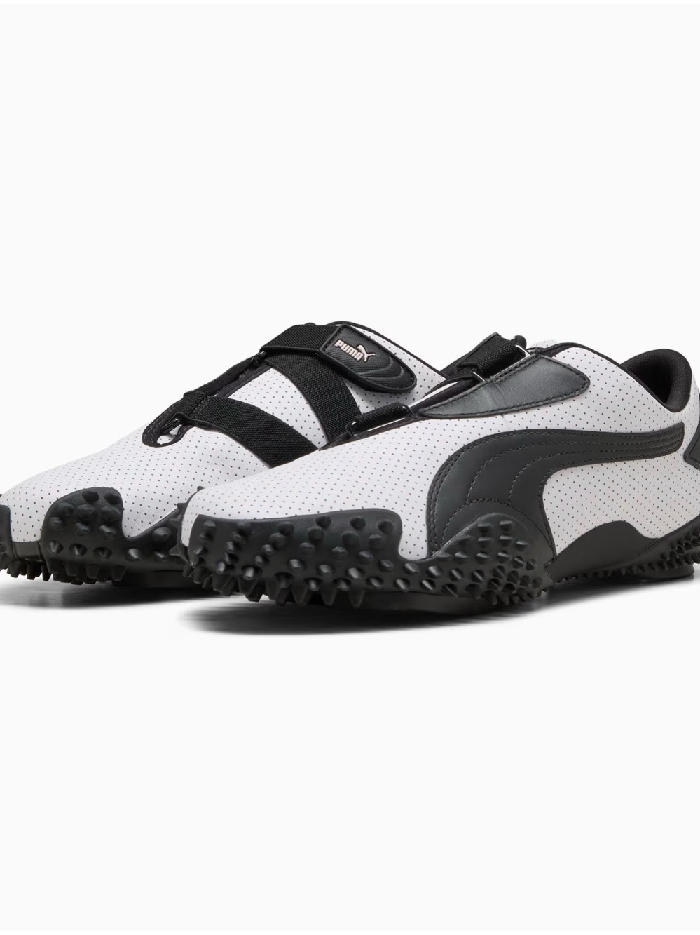 Puma Mostro Perforated Leather Pack Sneakers White Black 397331-01 - Men's 8.5